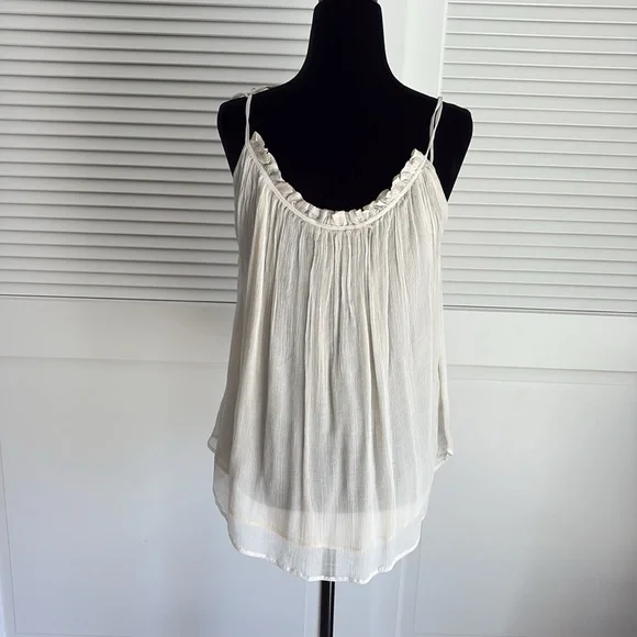 Mes Demoiselles Cream Tie Front Camisole - Picture 3 of 5